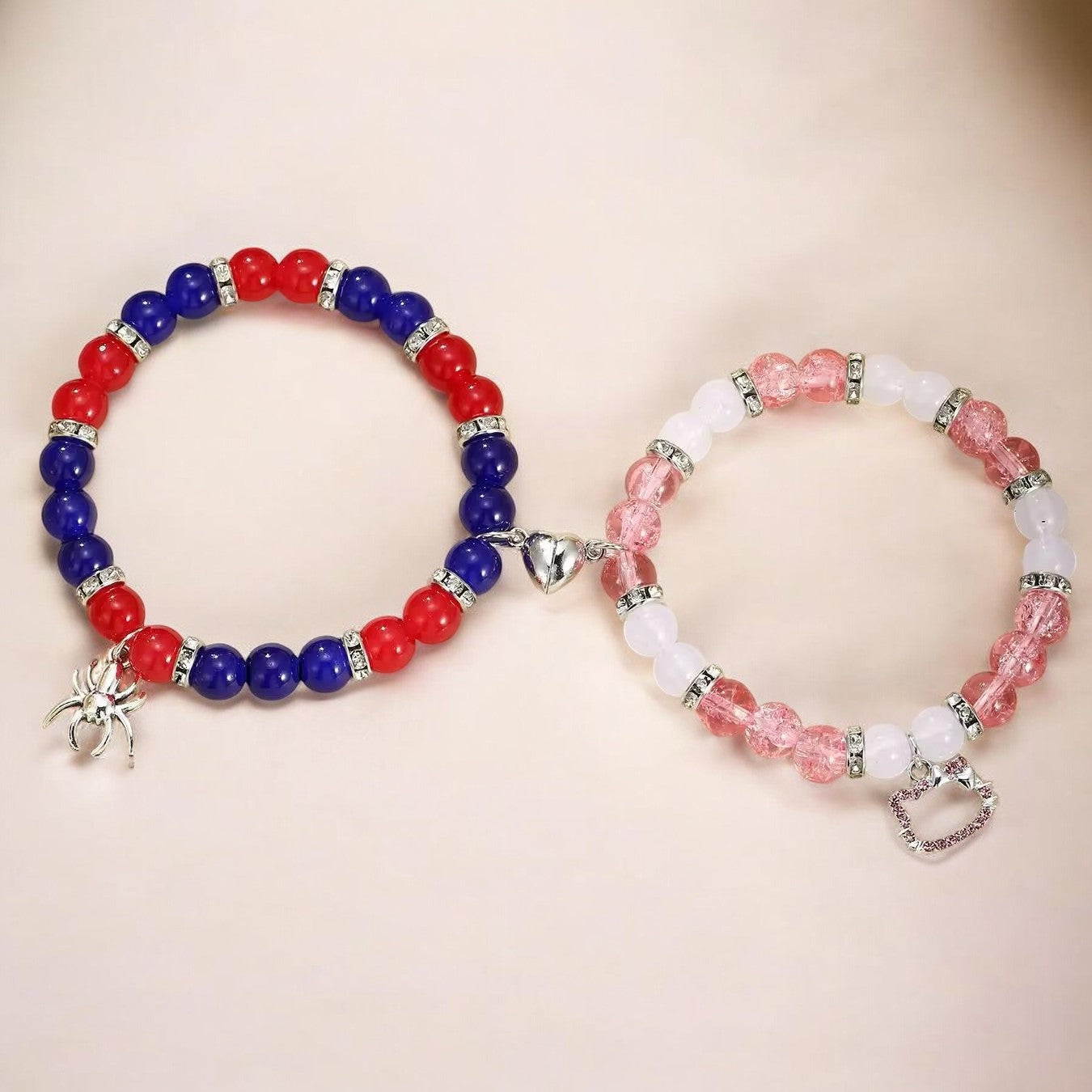 Hello Kitty x Spiderman Ensemble de bracelets assortis