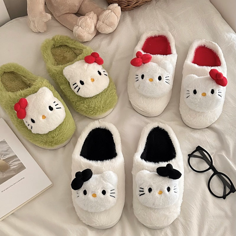 Hello Kitty Fleece-Lined Plush Slippers